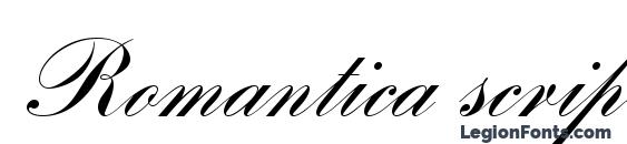 шрифт Romantica script, бесплатный шрифт Romantica script, предварительный просмотр шрифта Romantica script
