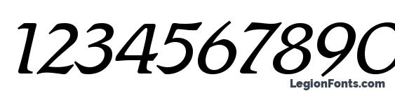 Romic Light Italic Plain Font, Number Fonts