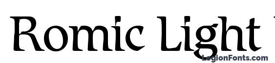 Romic Light Plain font, free Romic Light Plain font, preview Romic Light Plain font