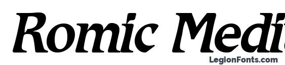 Romic MediumItalic Font