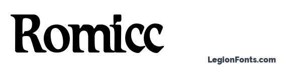 Romicc font, free Romicc font, preview Romicc font