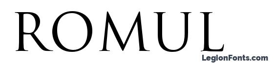 Romul font, free Romul font, preview Romul font