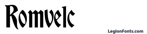 шрифт Romvelc, бесплатный шрифт Romvelc, предварительный просмотр шрифта Romvelc