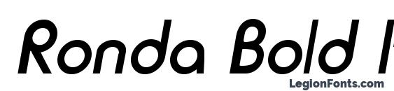 шрифт Ronda Bold Italic, бесплатный шрифт Ronda Bold Italic, предварительный просмотр шрифта Ronda Bold Italic
