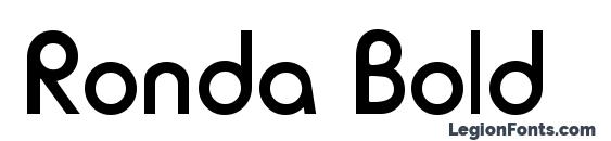 Ronda Bold font, free Ronda Bold font, preview Ronda Bold font
