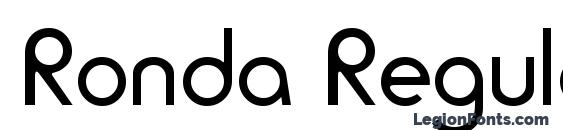 Ronda Regular font, free Ronda Regular font, preview Ronda Regular font