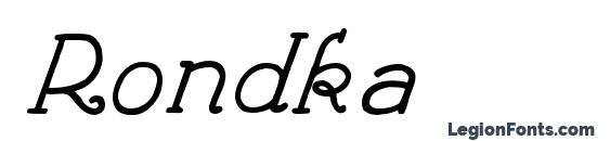 Rondka font, free Rondka font, preview Rondka font