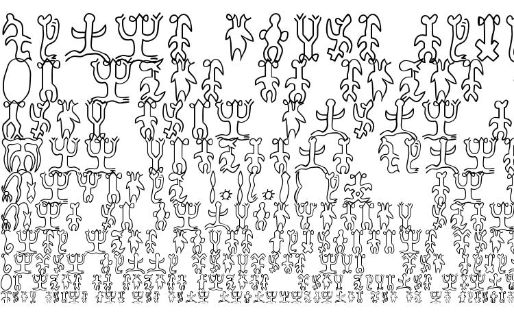 specimens Rongorongoa font, sample Rongorongoa font, an example of writing Rongorongoa font, review Rongorongoa font, preview Rongorongoa font, Rongorongoa font