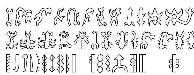 glyphs Rongorongoc font, сharacters Rongorongoc font, symbols Rongorongoc font, character map Rongorongoc font, preview Rongorongoc font, abc Rongorongoc font, Rongorongoc font