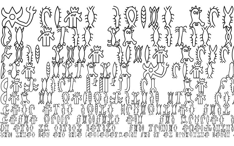 specimens Rongorongoc font, sample Rongorongoc font, an example of writing Rongorongoc font, review Rongorongoc font, preview Rongorongoc font, Rongorongoc font