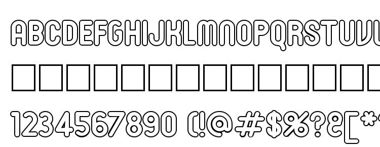 глифы шрифта RonInset6, символы шрифта RonInset6, символьная карта шрифта RonInset6, предварительный просмотр шрифта RonInset6, алфавит шрифта RonInset6, шрифт RonInset6