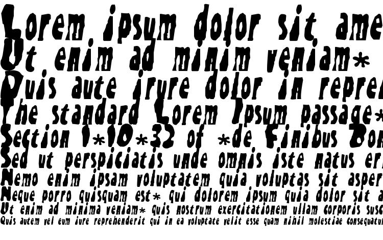 specimens Rorsach font, sample Rorsach font, an example of writing Rorsach font, review Rorsach font, preview Rorsach font, Rorsach font