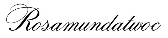 шрифт Rosamundatwoc, бесплатный шрифт Rosamundatwoc, предварительный просмотр шрифта Rosamundatwoc