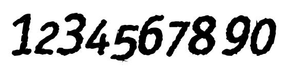 Rosango BoldItalic Font, Number Fonts