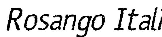 шрифт Rosango Italic, бесплатный шрифт Rosango Italic, предварительный просмотр шрифта Rosango Italic
