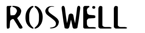 ROSWELL font, free ROSWELL font, preview ROSWELL font