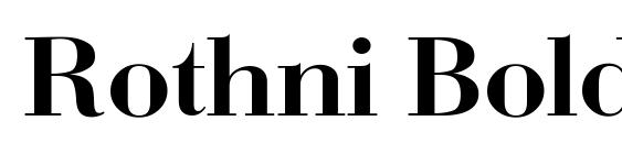 Rothni Bold font, free Rothni Bold font, preview Rothni Bold font
