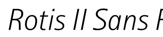 Шрифт Rotis II Sans Pro Light Italic