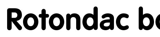 Rotondac bold font, free Rotondac bold font, preview Rotondac bold font