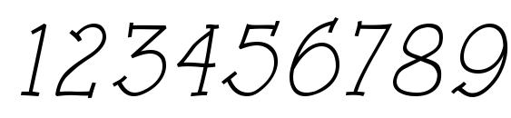 Rough LT Italic Font, Number Fonts
