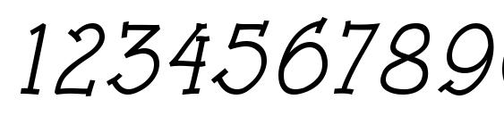 Rough LT Medium Italic Font, Number Fonts