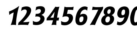 Roundest Bold Italic Font, Number Fonts