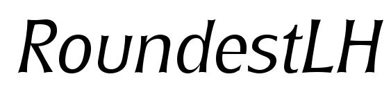RoundestLH Italic font, free RoundestLH Italic font, preview RoundestLH Italic font