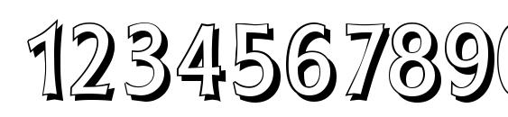 RoundestShadow Regular Font, Number Fonts