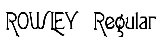 ROWLEY Regular Font