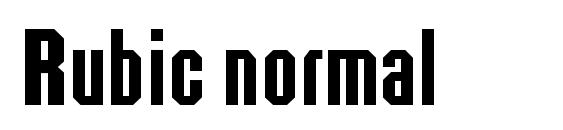 Rubic normal font, free Rubic normal font, preview Rubic normal font