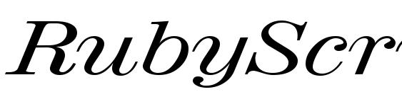 RubyScriptBroad Regular Font