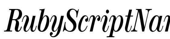 RubyScriptNarrow Bold font, free RubyScriptNarrow Bold font, preview RubyScriptNarrow Bold font
