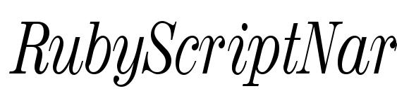 RubyScriptNarrow Regular font, free RubyScriptNarrow Regular font, preview RubyScriptNarrow Regular font