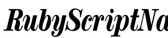 RubyScriptNarrowXbold Regular Font