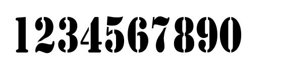 Rudy Condensed Font, Number Fonts