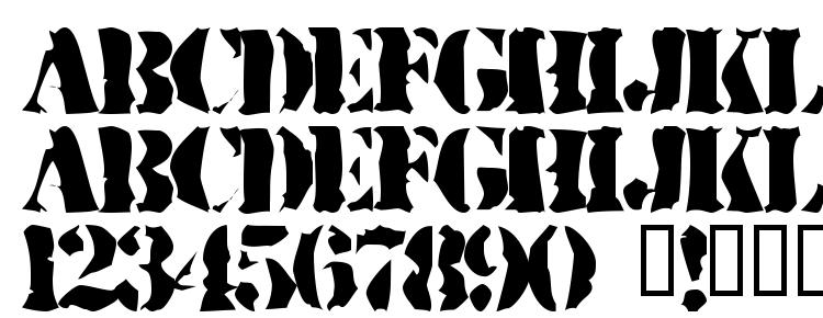 glyphs Rugged Stencil font, сharacters Rugged Stencil font, symbols Rugged Stencil font, character map Rugged Stencil font, preview Rugged Stencil font, abc Rugged Stencil font, Rugged Stencil font
