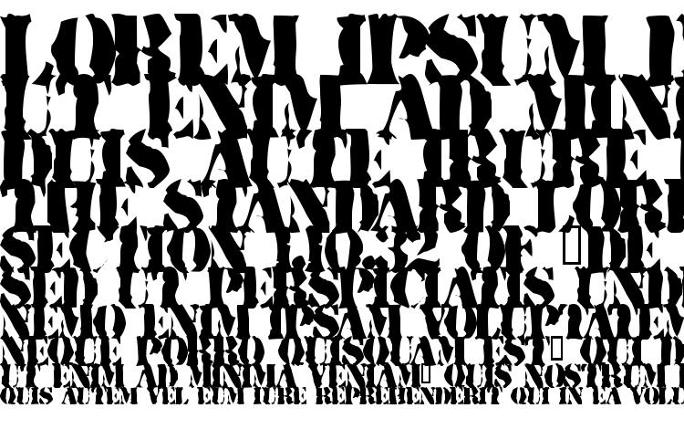 specimens Rugged Stencil font, sample Rugged Stencil font, an example of writing Rugged Stencil font, review Rugged Stencil font, preview Rugged Stencil font, Rugged Stencil font