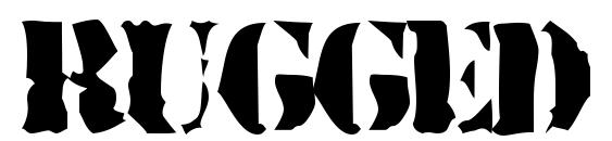 Rugged Stencil font, free Rugged Stencil font, preview Rugged Stencil font