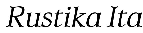 Шрифт Rustika Italic