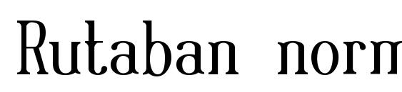 Шрифт Rutaban normal