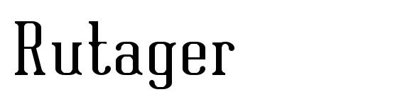 шрифт Rutager, бесплатный шрифт Rutager, предварительный просмотр шрифта Rutager