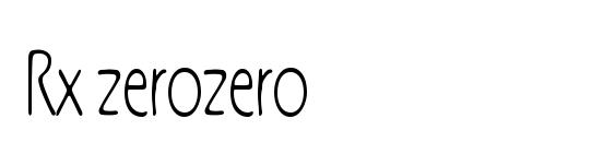 Rx zerozero font, free Rx zerozero font, preview Rx zerozero font
