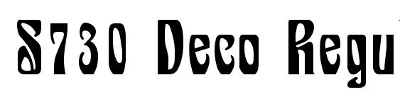 S730 Deco Regular font, free S730 Deco Regular font, preview S730 Deco Regular font