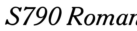 шрифт S790 Roman Italic, бесплатный шрифт S790 Roman Italic, предварительный просмотр шрифта S790 Roman Italic