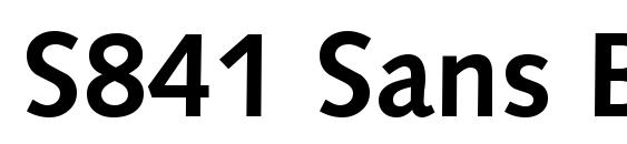 шрифт S841 Sans Bold, бесплатный шрифт S841 Sans Bold, предварительный просмотр шрифта S841 Sans Bold