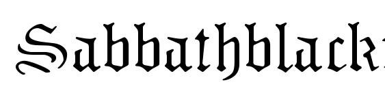 Шрифт Sabbathblackregular