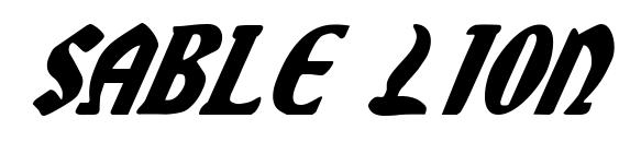 шрифт Sable Lion Italic, бесплатный шрифт Sable Lion Italic, предварительный просмотр шрифта Sable Lion Italic