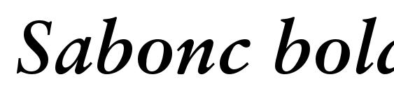 Sabonc bolditalic Font