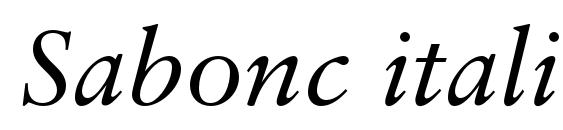Sabonc italic Font