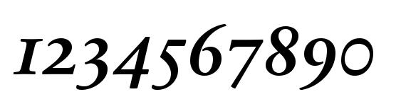 SabonNext LT Demi Italic Old Style Figures Font, Number Fonts